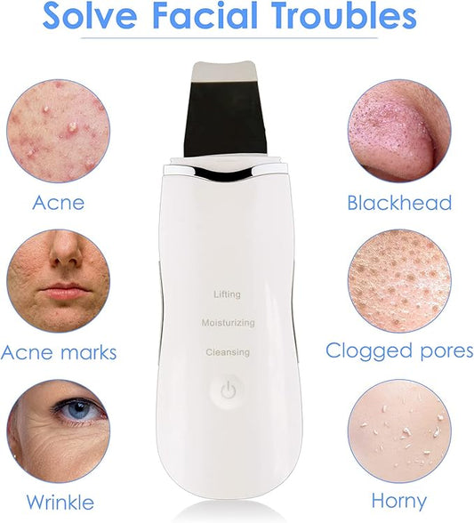 3-in-1 Ultrasonic Skin Scrubber & Deep Facial Cleanser
