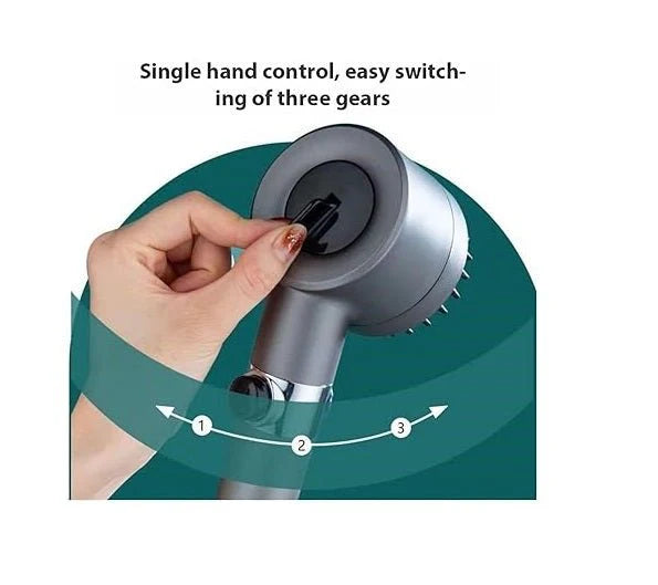 3-Mode High Pressure Shower Head – Water Saving & Filtration Boost