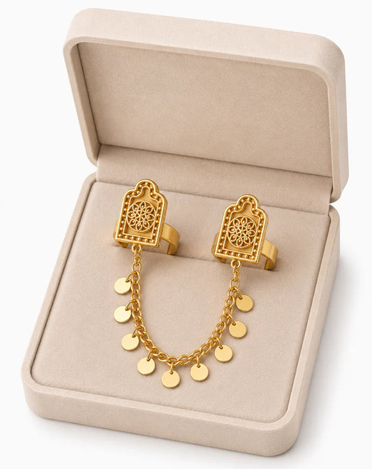 Double Finger Chain Ring