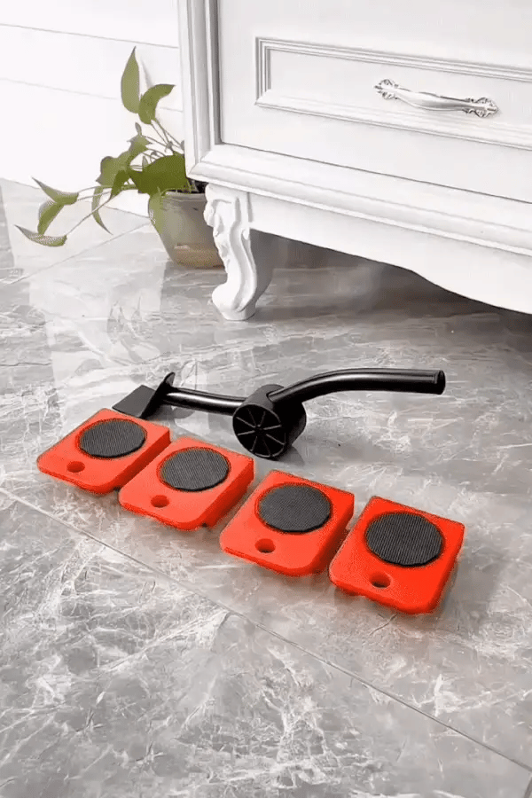 Heavy Duty Furniture Mover & Lifter Tool Set – Easy 360 Degree Moving Wheels