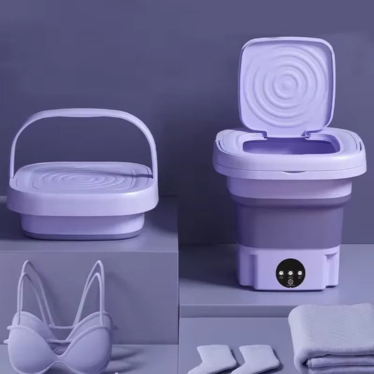 Portable Foldable Mini Washing Machine with Spin Dryer Bucket