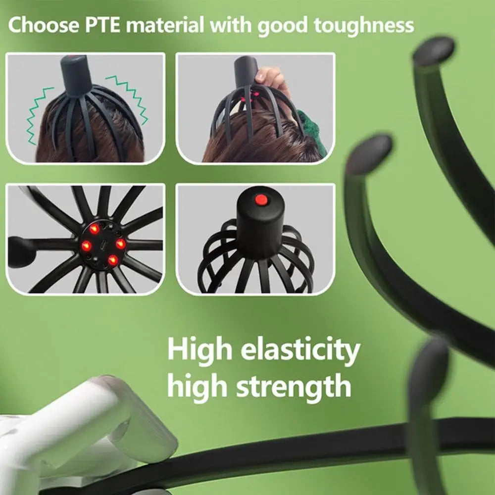Smart Electric Octopus Head Massager – Stress & Pain Relief