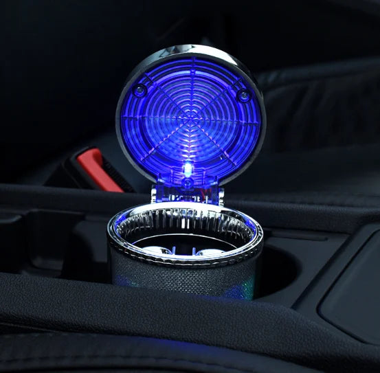 Car Ashtray With LED Light RGB Ambient Light.
