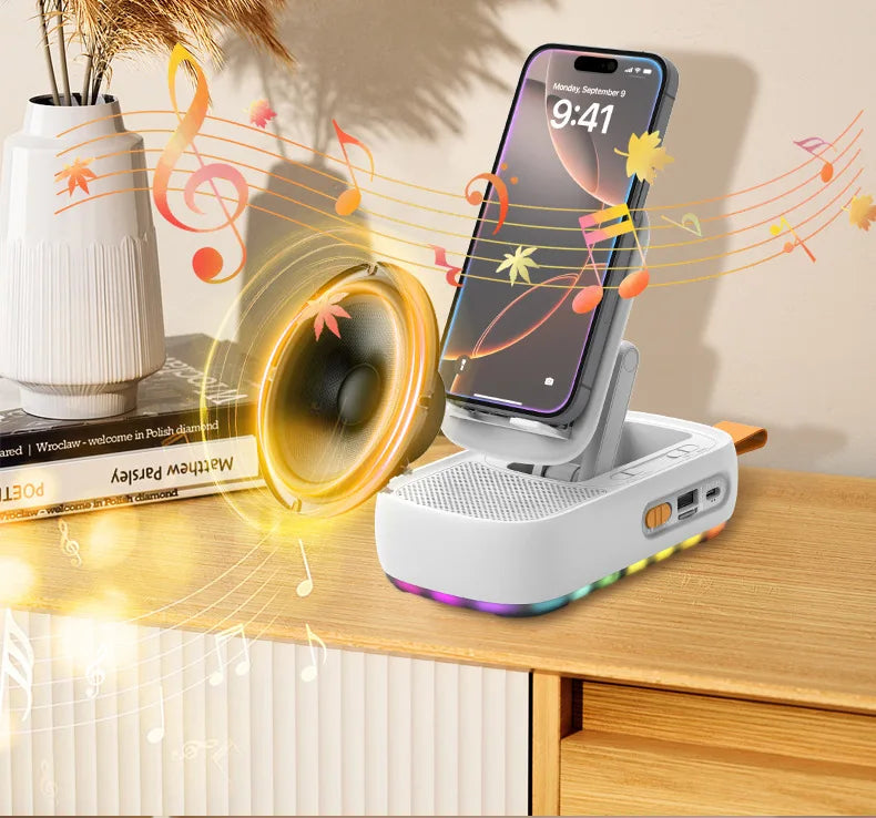 Premium 2-in-1 Mobile Holder with Wireless Bluetooth Speaker (F15) - HD Sound