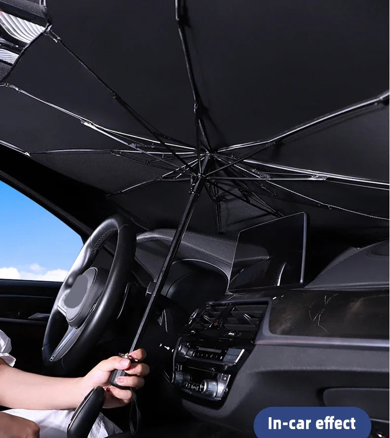 Premium Car Windshield Sun Shade Umbrella – Foldable Heat Insulator