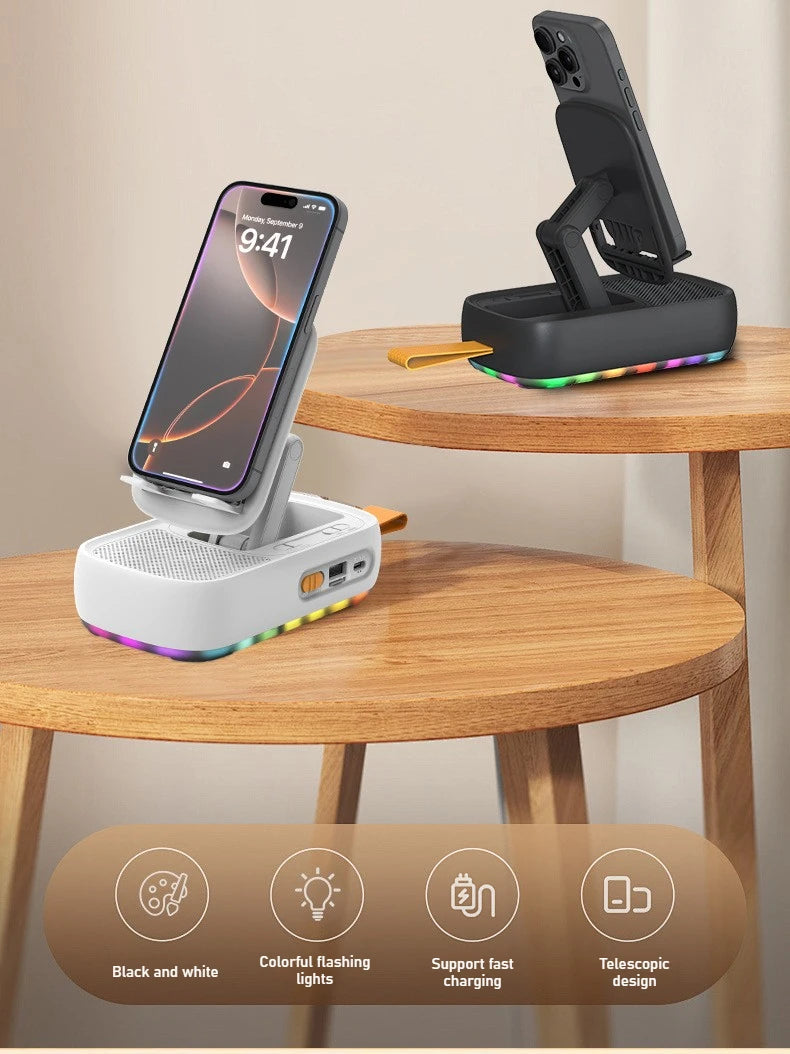 Premium 2-in-1 Mobile Holder with Wireless Bluetooth Speaker (F15) - HD Sound
