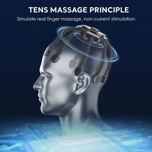 Smart Electric Octopus Head Massager – Stress & Pain Relief