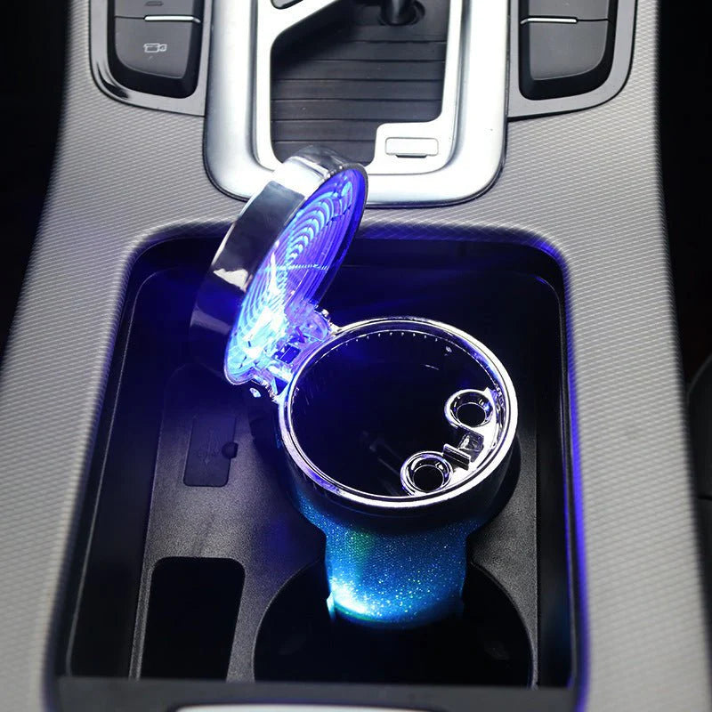 Car Ashtray With LED Light RGB Ambient Light.