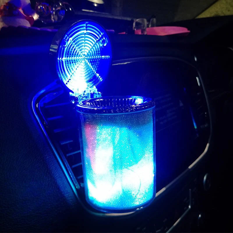 Car Ashtray With LED Light RGB Ambient Light.
