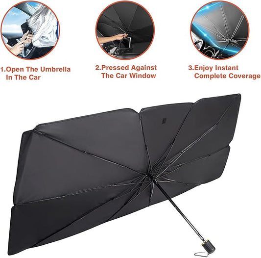 Premium Car Windshield Sun Shade Umbrella – Foldable Heat Insulator