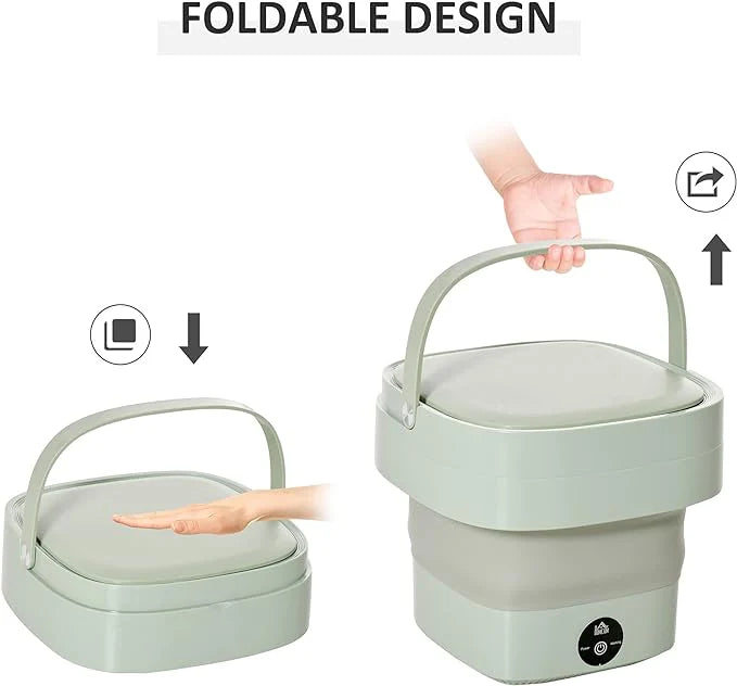 Portable Foldable Mini Washing Machine with Spin Dryer Bucket