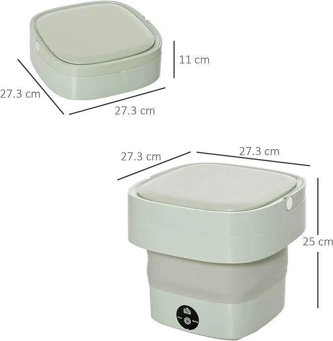 Portable Foldable Mini Washing Machine with Spin Dryer Bucket