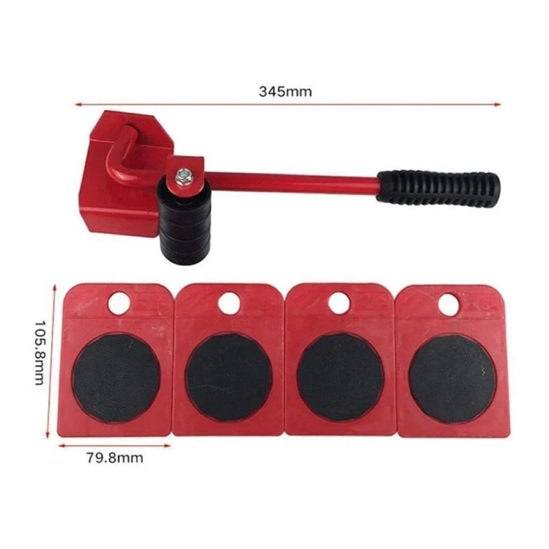 Heavy Duty Furniture Mover & Lifter Tool Set – Easy 360 Degree Moving Wheels
