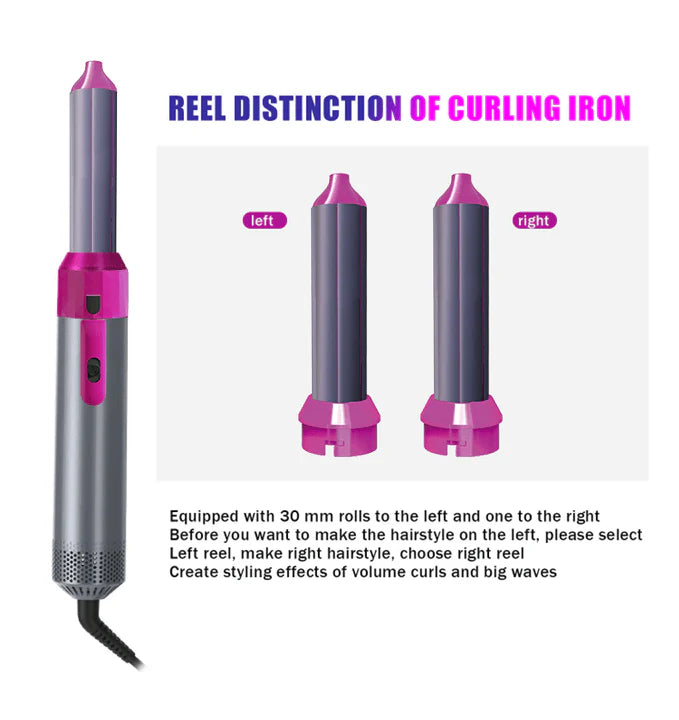 Zenvéra™ 5-in-1 Professional Hair Styler, Dryer & Curler