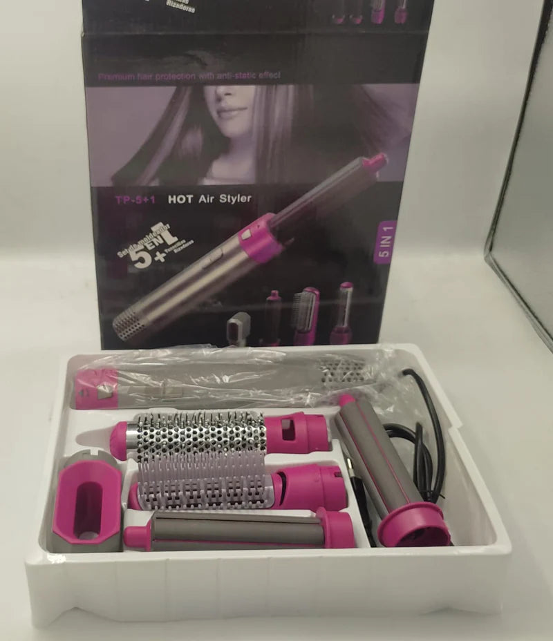 Zenvéra™ 5-in-1 Professional Hair Styler, Dryer & Curler