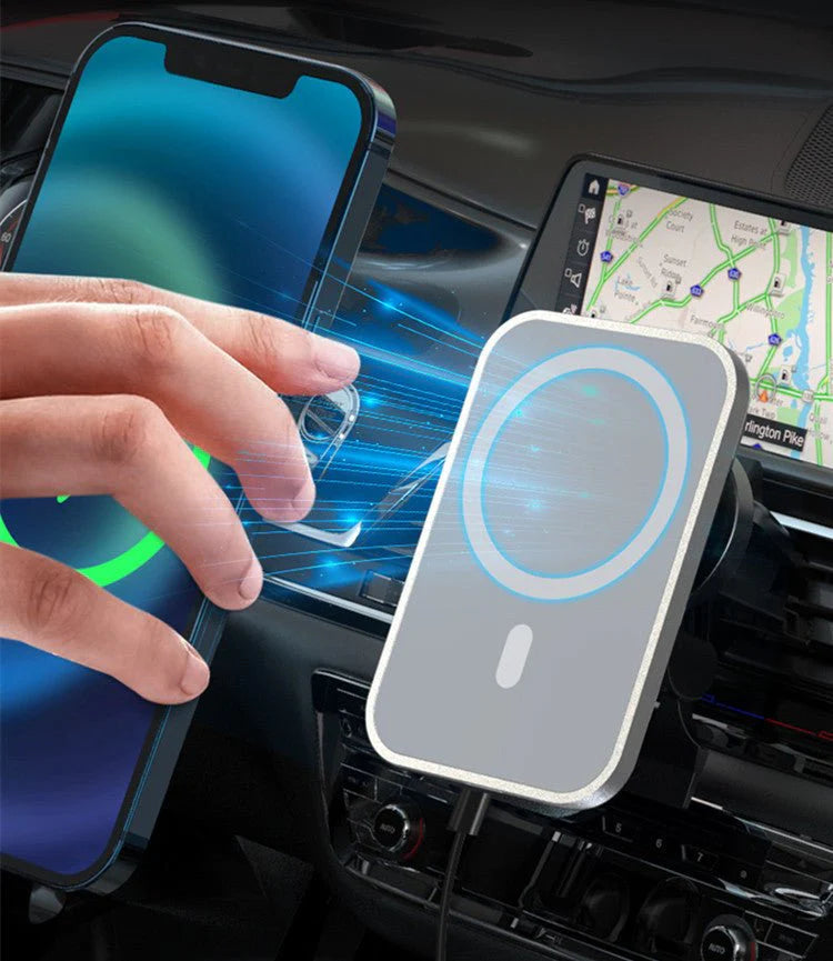 Zenvéra | MagSafe Compatible 15W Fast Magnetic Wireless Car Charger & Mount