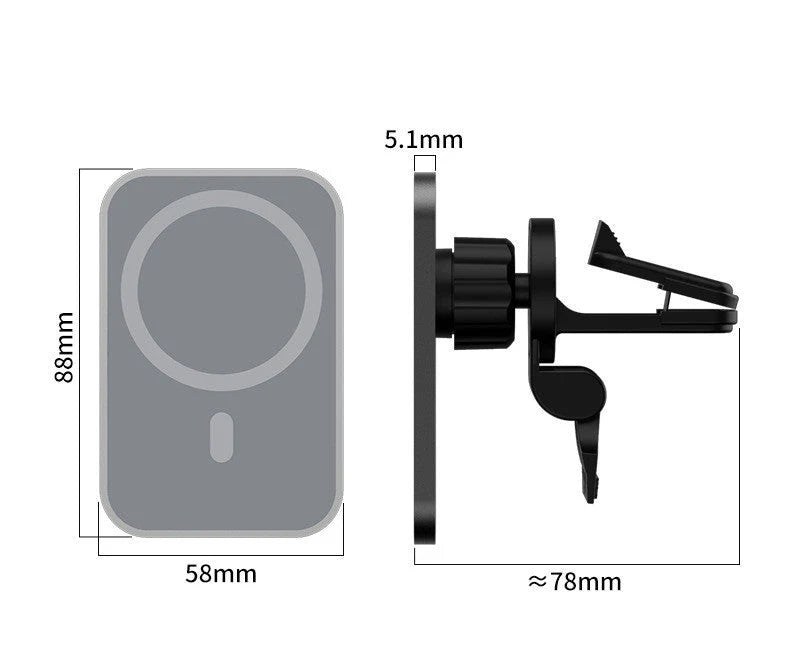 Zenvéra | MagSafe Compatible 15W Fast Magnetic Wireless Car Charger & Mount