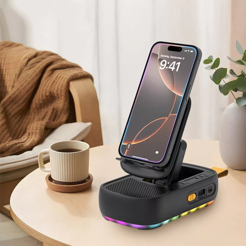 Premium 2-in-1 Mobile Holder with Wireless Bluetooth Speaker (F15) - HD Sound