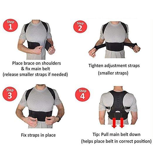 Adjustable Shoulder Back Support Belt – Premium Posture Corrector for Pain Relief