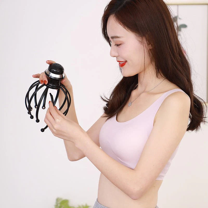 Smart Electric Octopus Head Massager – Stress & Pain Relief