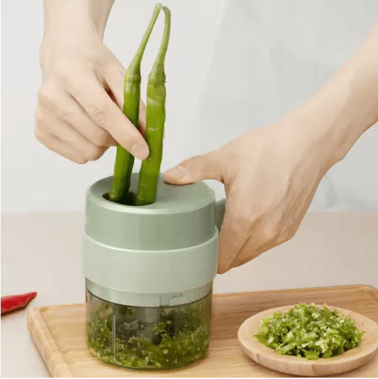 4-in-1 Handheld Wireless Electric Vegetable & Garlic Chopper