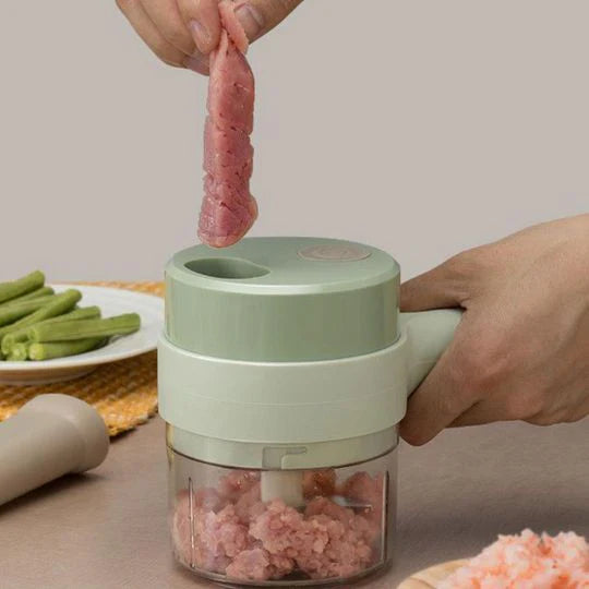 4-in-1 Handheld Wireless Electric Vegetable & Garlic Chopper